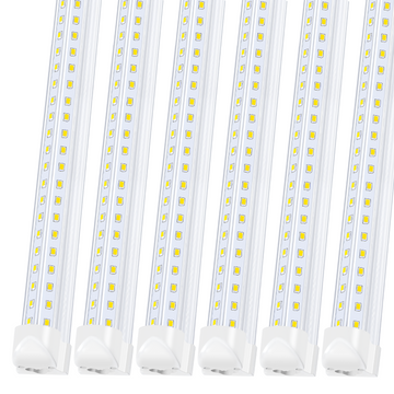 20Pack 8ft LED Shop Light, 90W 10000 Lumens, 6500K Cool White, Linkable LED Tube Lights for Garage, Warehouse