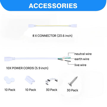 LED tube lamp installation accessories