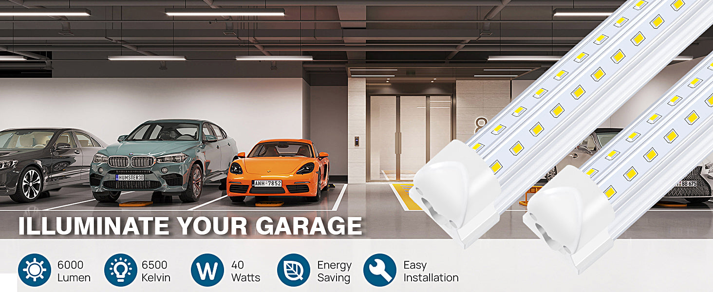 Kit de tiras de luz LED IP65 2 tubos de neón LED 120cm T8 18W - Pack Kit de tiras de luz LED IP65 2 tubos de neón LED 120cm T8 18W - Pack