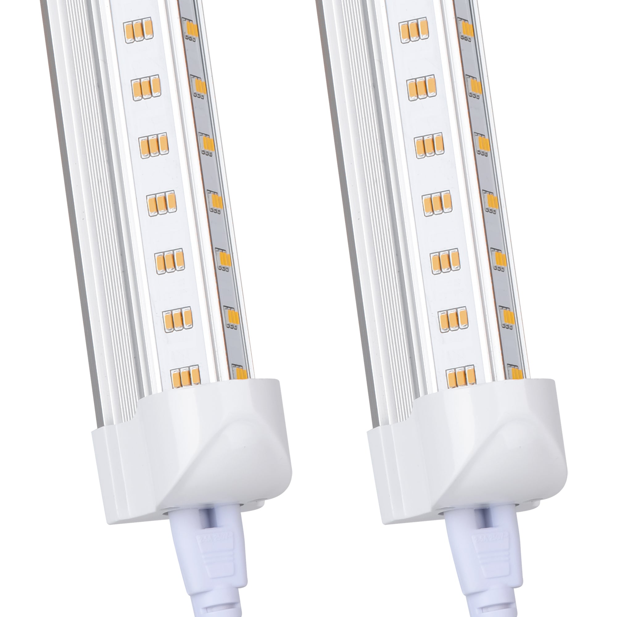 20Pack 8Ft LED Shop Light Fixture, 100W Integrated LED Tube Light,15500LM, 6500K, Clear Cover,6 Rows V Shape 270 Degree T8 LED Lighting for Garage Warehouse Workshop Basement