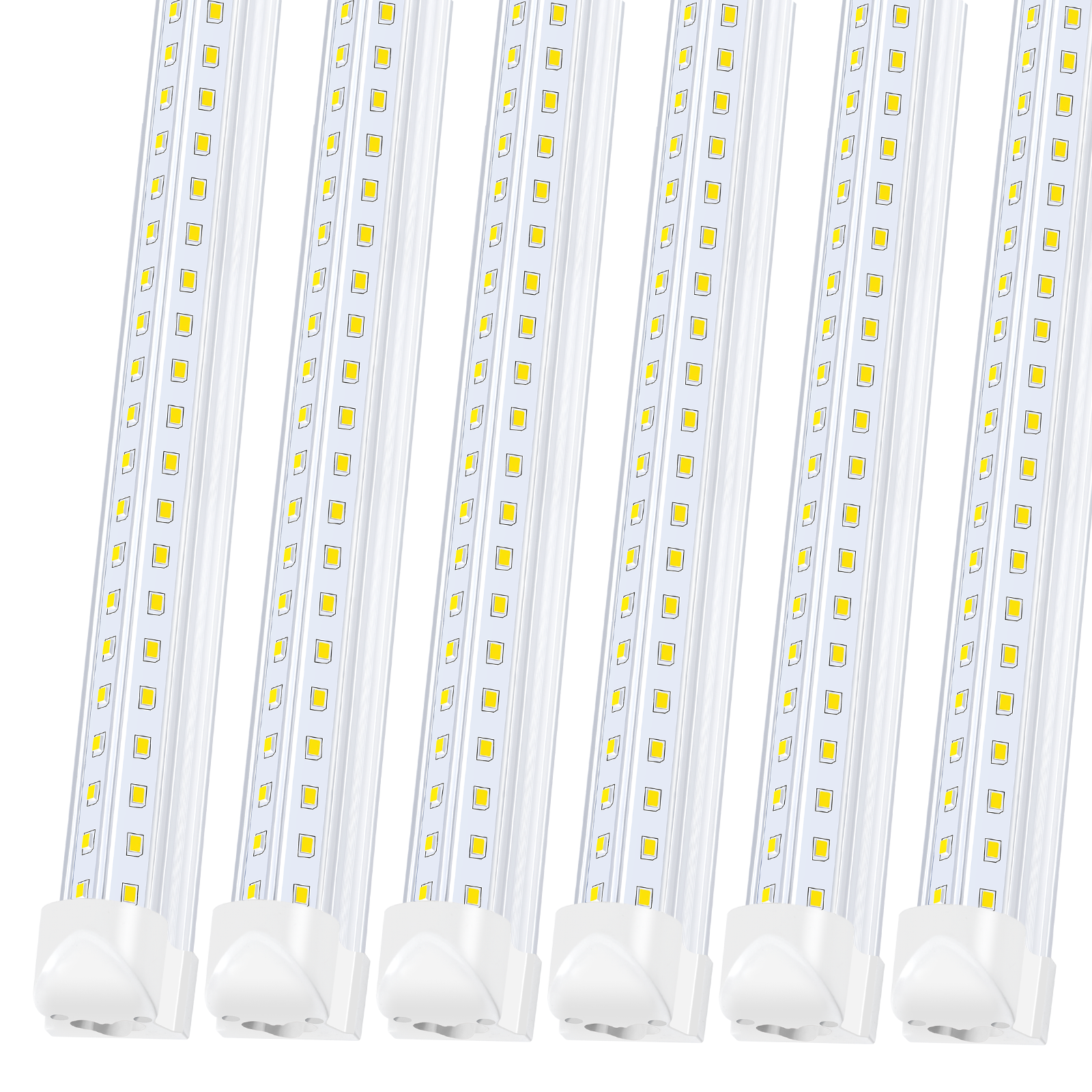 20Pack 8ft LED Shop Light, 90W 8500 Lumens, 6500K Cool White, Linkable LED Tube Lights for Garage, Warehouse