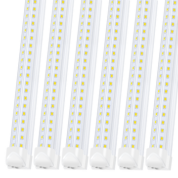 20Pack 8ft LED Shop Light, 90W 8500 Lumens, 6500K Cool White, Linkable LED Tube Lights for Garage, Warehouse