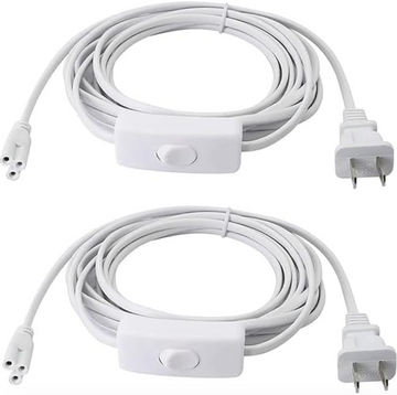 T5 T8 Power Cord with On/Off Switch,59.06 inch   (2 Pack)